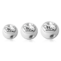 Chirurgenstahl 316L – Schraubkugel mit Seitengewinde & Premium-Kristall