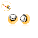 Chirurgenstahl 316L – Micro-Schraubkugel mit Premium-Kristall & PVD-Beschichtung