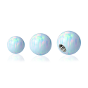 Synthetischer Opal – Schraubkugel mit Chirurgenstahl-Gewinde