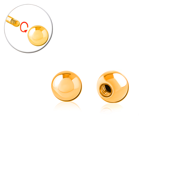 Chirurgenstahl 316L – Micro Schraubkugel mit PVD-Beschichtung 