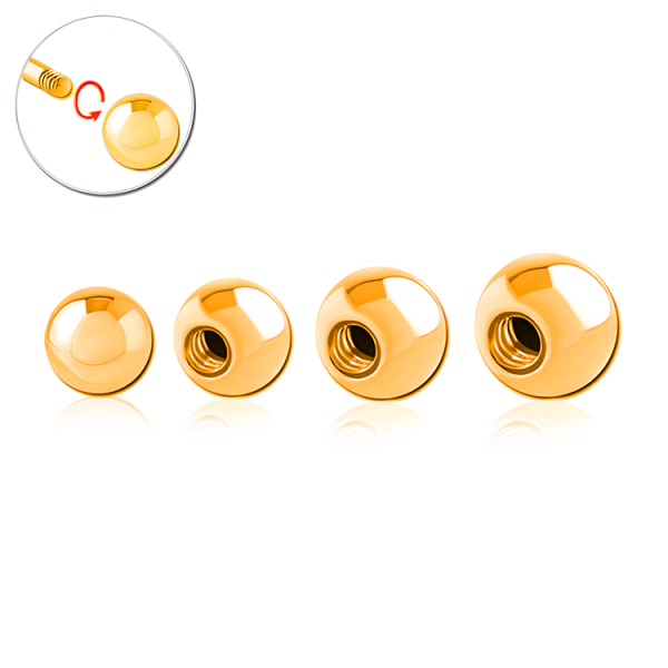 Chirurgenstahl 316L – Micro-Schraubkugel mit PVD-Beschichtung 