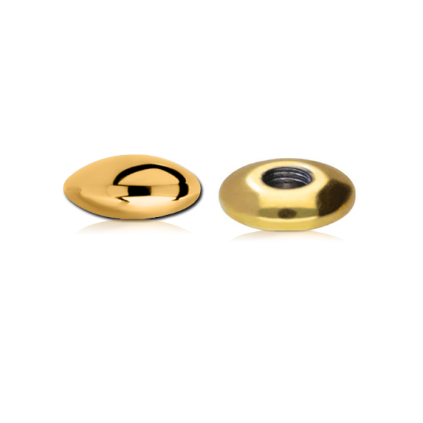 Titan G23 – Micro Flache Schraubdisc & PVD-Beschichtung (Goldfarben)