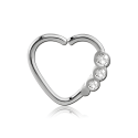 Chirurgenstahl 316L – Biegbarer Fake-Daith Piercing mit eingefassten Kristallen