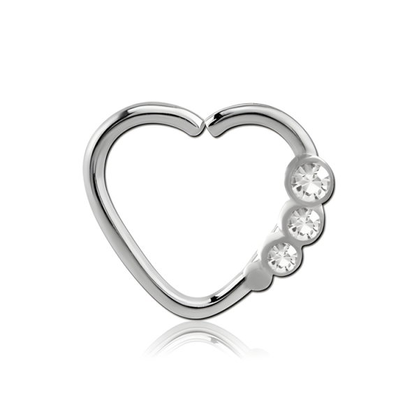 Chirurgenstahl 316L – Biegbarer Fake-Daith Piercing mit eingefassten Kristallen