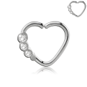 Chirurgenstahl 316L – Biegbarer Fake-Daith Piercing mit eingefassten Kristallen