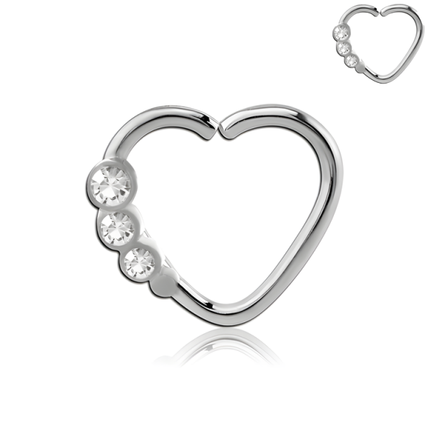 Chirurgenstahl 316L – Biegbarer Fake-Daith Piercing mit eingefassten Kristallen