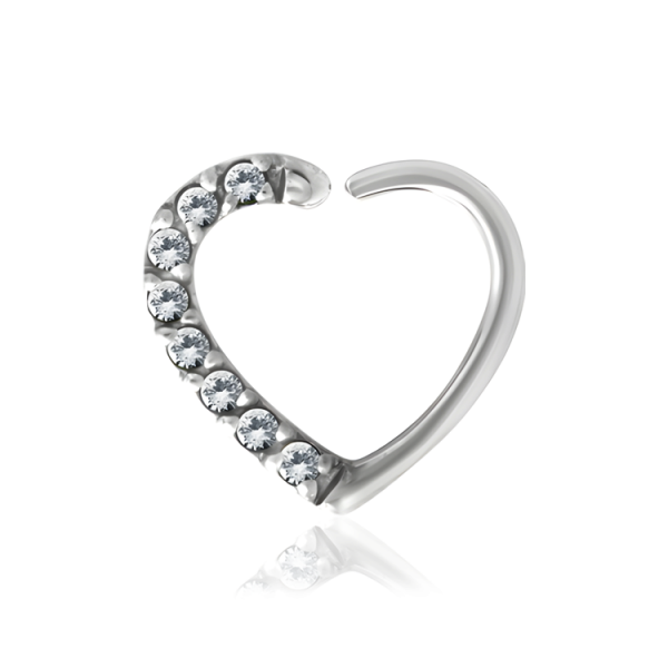 Chirurgenstahl 316L – Biegbarer Fake-Daith Piercing mit eingefassten Zirkonia