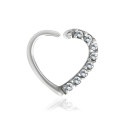Chirurgenstahl 316L – Biegbarer Fake-Daith Piercing mit eingefassten Zirkonia
