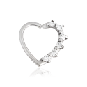 Chirurgenstahl 316L – Biegbarer Fake-Daith Piercing mit eingefassten Zirkonia