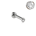 Chirurgenstahl 316L – Ohrpiercing mit flachem Premium-Kristall