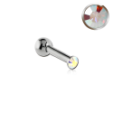 Chirurgenstahl 316L – Ohrpiercing mit flachem Premium-Kristall