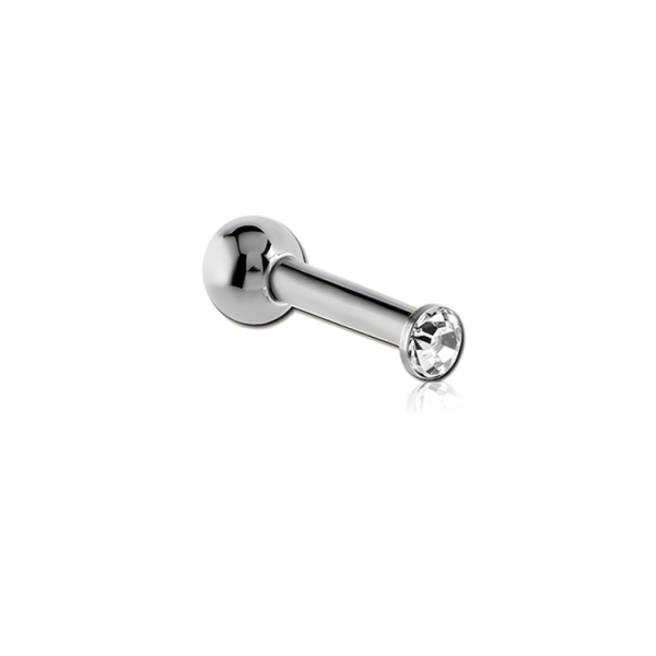 Chirurgenstahl 316L – Ohrpiercing mit flachem Premium-Kristall