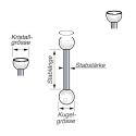 Chirurgenstahl 316L – Ohrpiercing mit flachem Premium-Kristall