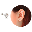 Chirurgenstahl 316L – Ohrpiercing mit flachem Premium-Kristall