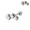 Chirurgenstahl 316L – Ohrpiercing mit Premium-Kristallen