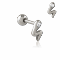 Chirurgenstahl 316L – Ohrpiercing mit flachem Premium-Kristall