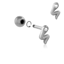 Chirurgenstahl 316L – Ohrpiercing mit flachem Premium-Kristall