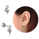 Chirurgenstahl 316L – Ohrpiercing mit flachem Premium-Kristall