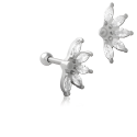 Chirurgenstahl 316L – Ohrpiercing mit eingefassten Zirkonia