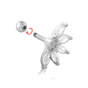 Chirurgenstahl 316L – Ohrpiercing mit eingefassten Zirkonia