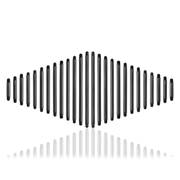 Chirurgenstahl 316L – Micro-Barbell ohne Kugeln mit PVD-Beschichtung