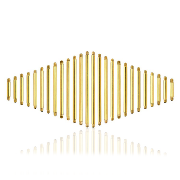 Titan G23 –Barbell ohne Kugeln mit PVD-Beschichtung 