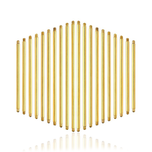 Titan G23 – Barbell ohne Kugeln mit PVD-Beschichtung