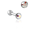 Chirurgenstahl 316L – Micro-Barbells mit zwei Kristallen