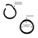Chirurgenstahl 316L – Segmentring Clicker mit PVD-Beschichtung