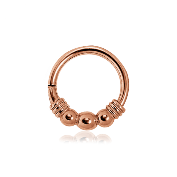 Chirurgenstahl 316L – Segmentring Clicker mit PVD-Beschichtung 