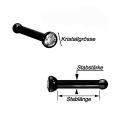 Chirurgenstahl 316L – Nasenstecker Pin mit flachem Premium-Kristall & PVD-Beschichtung
