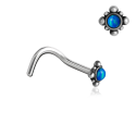 Chirurgenstahl 316L – Nasenpiercing mit synthetischem Opal