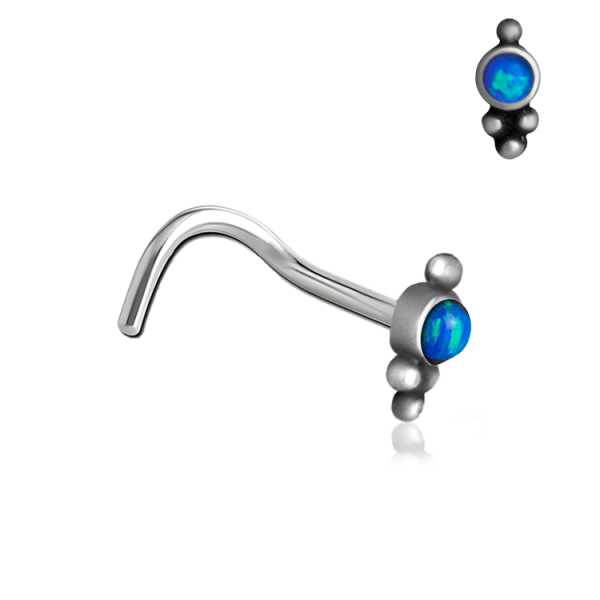 Chirurgenstahl 316L – Nasenpiercing mit Synthetischem Opal
