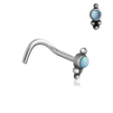 Chirurgenstahl 316L – Nasenpiercing mit Synthetischem Opal
