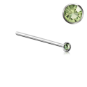 Chirurgenstahl 316L – Nasenstecker biegbar Pin mit flachem Premium-Kristall