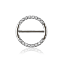 Chirurgenstahl 316L – Nippelpiercing Clicker mit eingefassten Zirkonia