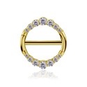 Chirurgenstahl 316L – Nippelpiercing Clicker mit eingefassten Zirkonia & PVD-Beschichtung