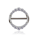 Chirurgenstahl 316L – Nippelpiercing Clicker mit eingefassten Zirkonia