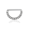 Chirurgenstahl 316L – Nippelpiercing-Clicker mit eingefassten Zirkonia