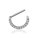 Chirurgenstahl 316L – Nippelpiercing-Clicker mit eingefassten Zirkonia