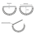 Chirurgenstahl 316L – Nippelpiercing-Clicker mit eingefassten Zirkonia