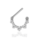 Chirurgenstahl 316L – Nippelpiercing-Clicker mit eingefassten Zirkonia