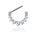 Chirurgenstahl 316L – Nippelpiercing-Clicker mit eingefassten Zirkonia 