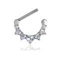 Chirurgenstahl 316L – Nippelpiercing-Clicker mit eingefassten Zirkonia