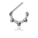 Chirurgenstahl 316L – Nippelpiercing-Clicker mit eingefassten Zirkonia