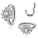 CoCr NF – Ovaler Bauchnabel-Clicker mit eingefassten Premium-Zirkonia