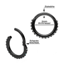 Chirurgenstahl 316L – Conch Segmentring-Clicker mit eingefassten Premium-Zirkonia & PVD-Beschichtung 