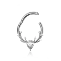 Chirurgenstahl 316L – Conch Segmentring Clicker mit eingefassten Zirkonia 