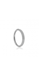 Chirurgenstahl 316L – Conch Segmentring-Clicker mit eingefassten Premium-Zirkonia