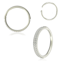 Chirurgenstahl 316L – Conch Segmentring-Clicker mit eingefassten Premium-Zirkonia